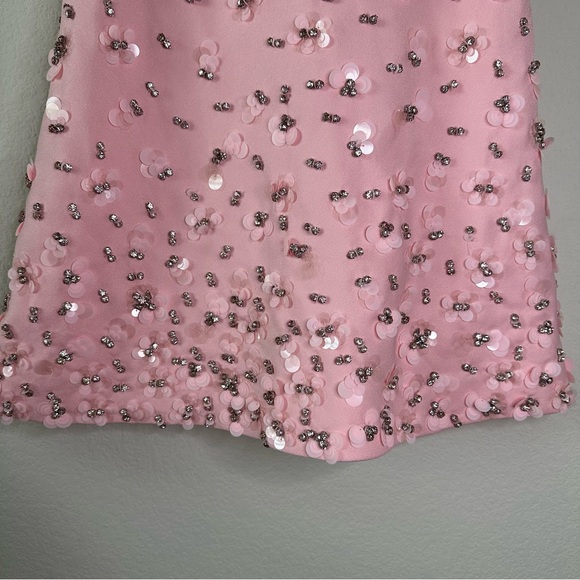 NWT SIMKHAI Ziva Embellished Crepe Mini Dress SZ US 6 - Picture 4 of 9